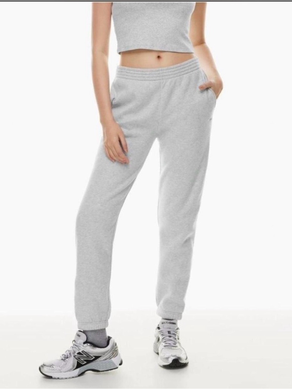 Aritzia Sweatfleece Cozy Fleece Perfect Fit Jogger Sweatpants Gray Medium